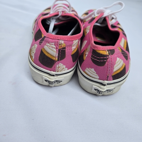 Vans Pink Cupcake Print Women's Sneakers - Picture 5 of 7